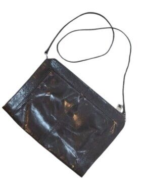 Hobo International Shoulder Bag Crossbody Vintage Shiny Leather Thin Purse